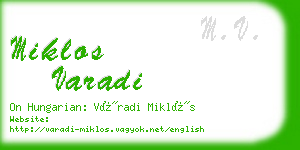 miklos varadi business card